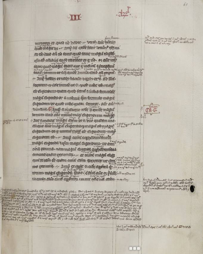 Page from Aristotle's Logica nova, with commentary