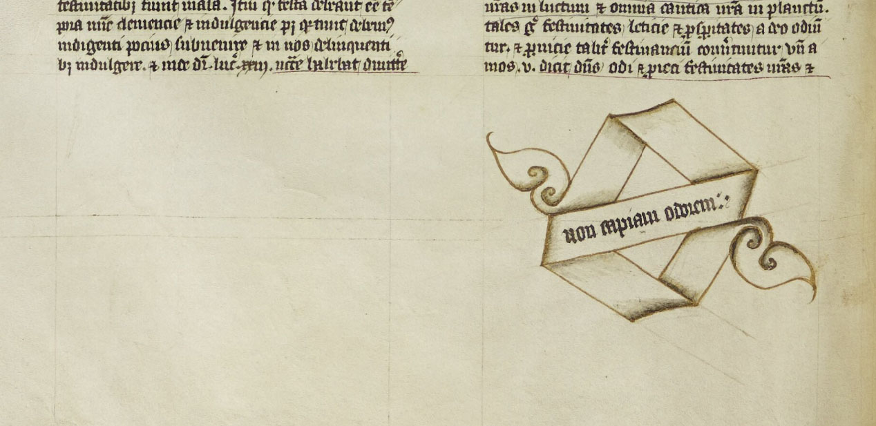 Detail from Durham Cathedral Library MS. A.I.18A - Pierre Bersuire, Repertorium morale, volume 2, part 1, f.9v