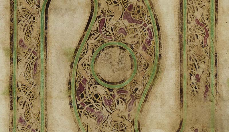 A detail from the Durham Gospels - Durham Cathedral Library A.II.17, f.2r